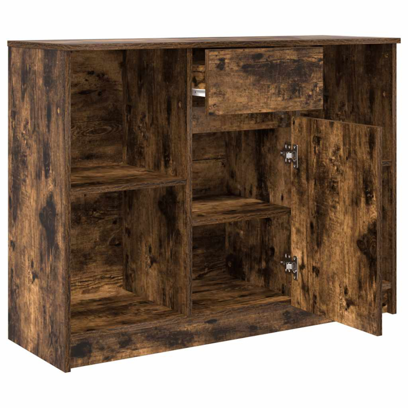 Sideboard mit Schublade Räuchereiche 101x35x76 cm Holzwerkstoff