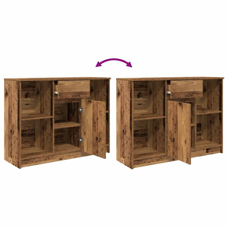 Sideboard mit Schublade Altholz-Optik 101x35x76cm Holzwerkstoff