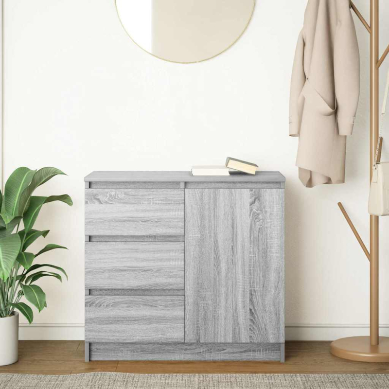 Sideboard mit Schublade Grau Sonoma 71x35x65 cm Holzwerkstoff