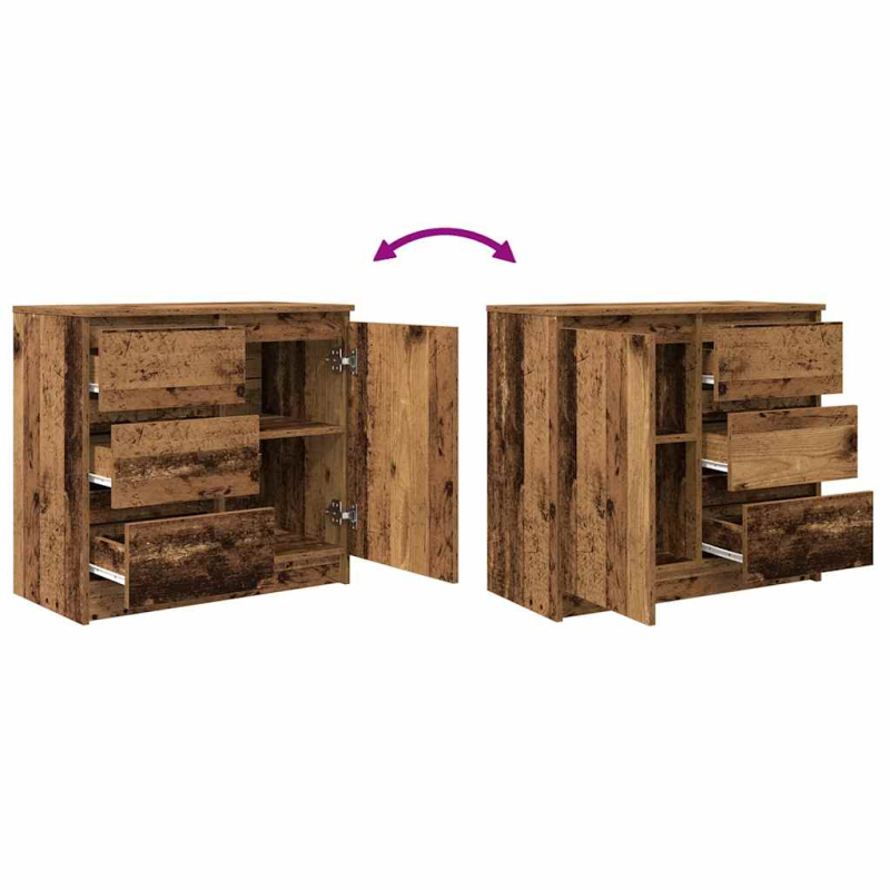 Sideboard mit Schublade Altholz-Optik 71x35x65 cm Holzwerkstoff