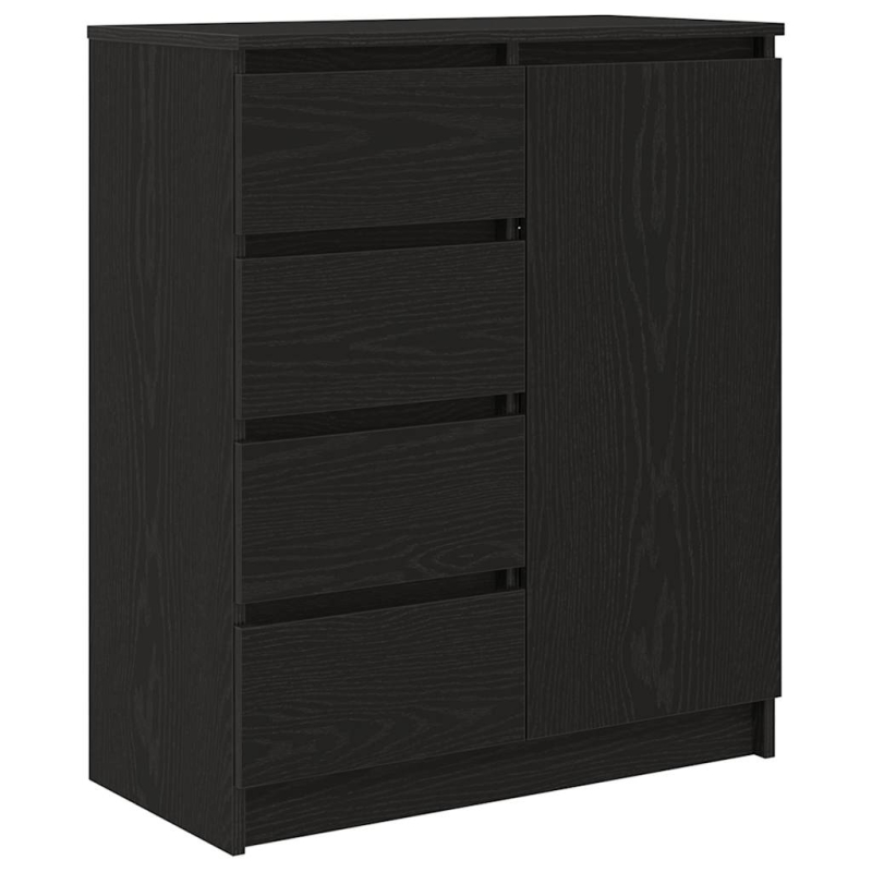 Sideboard mit Schubladen Schwarz Eichen-Optik 71x35x84 cm
