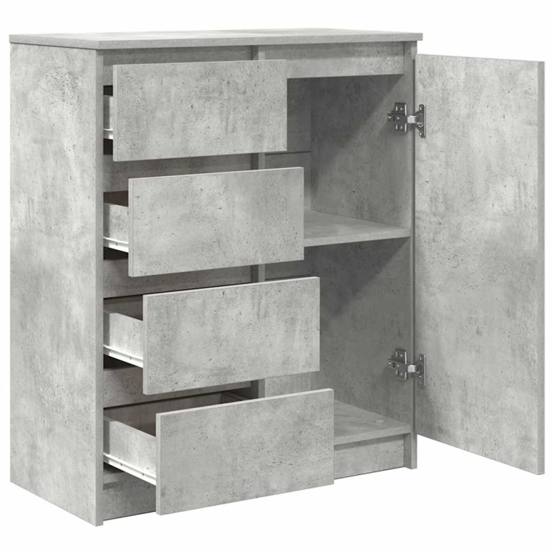 Sideboard mit Schubladen Betongrau 71x35x84 cm Holzwerkstoff