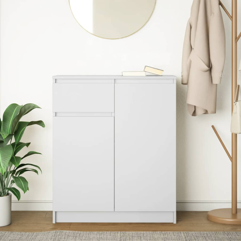Sideboard mit Schublade Weiß 71x35x84 cm Holzwerkstoff