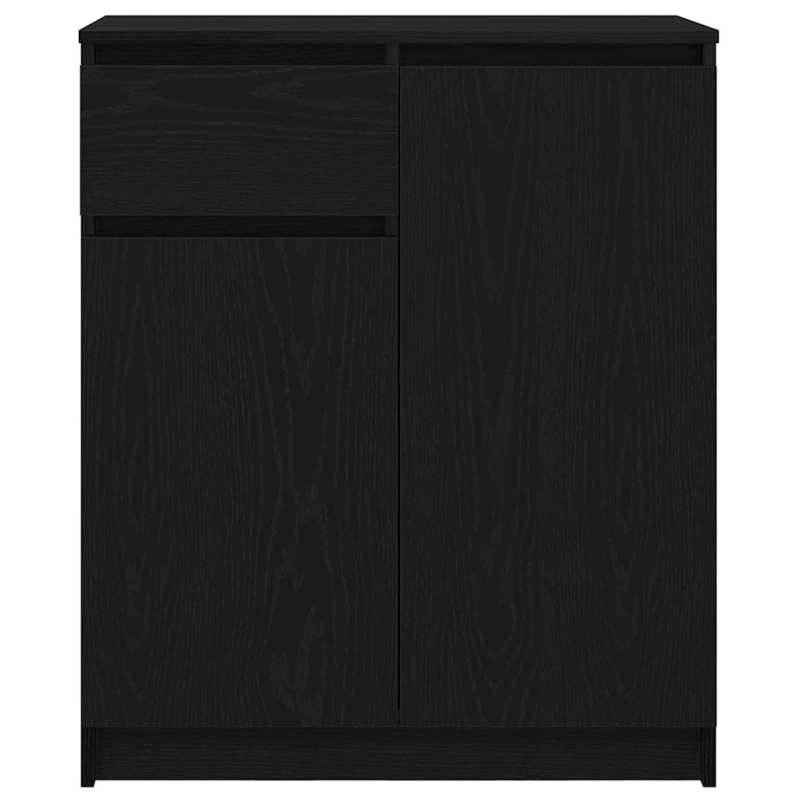 Sideboard mit Schublade Schwarz Eichen-Optik 71x35x84 cm