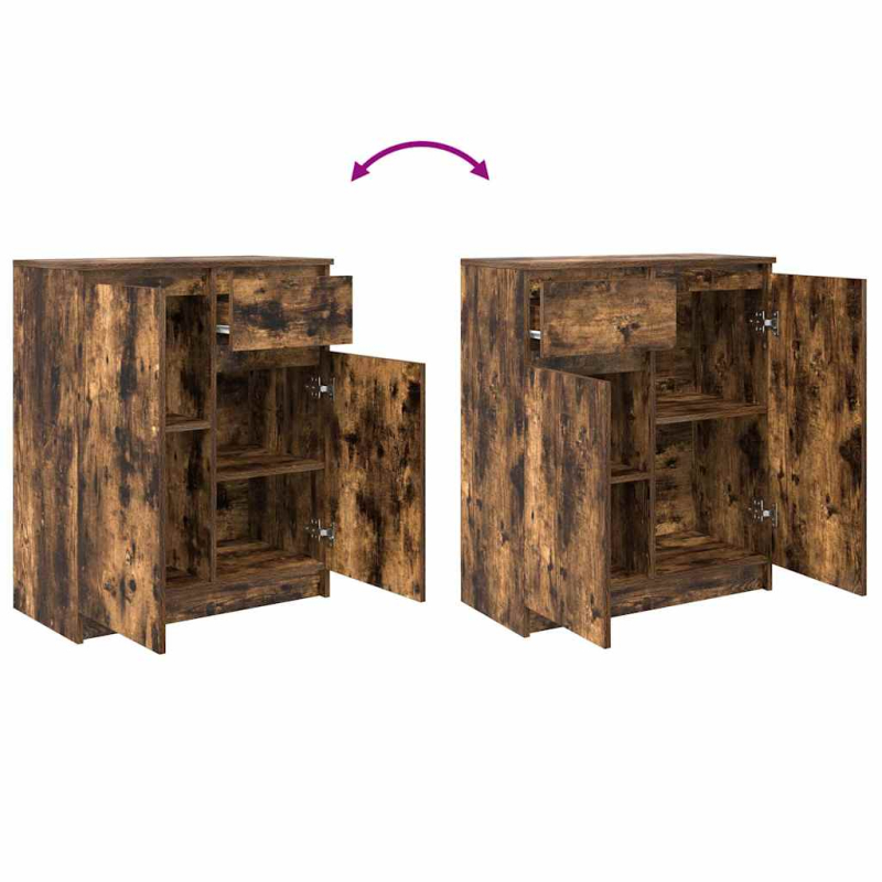 Sideboard mit Schublade Räuchereiche 71x35x84 cm Holzwerkstoff