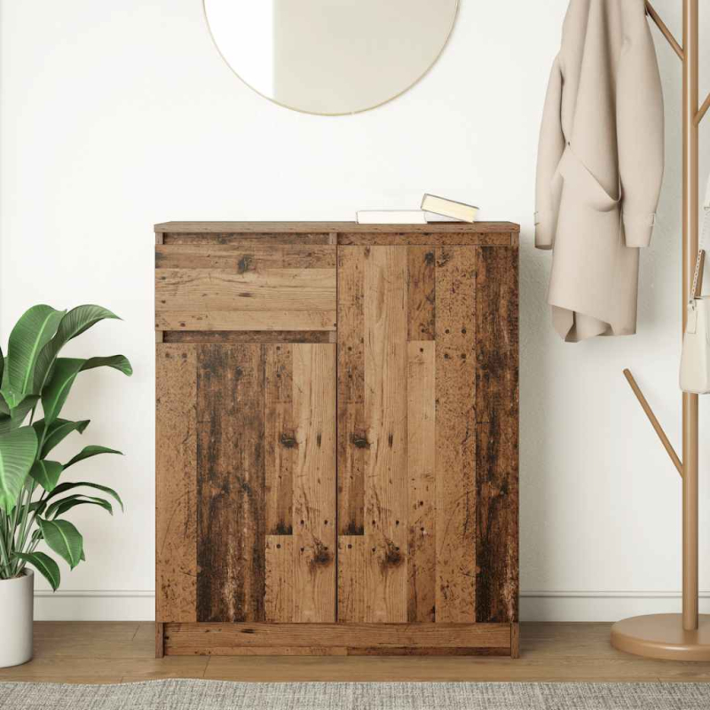 Sideboard mit Schublade Altholz-Optik 71x35x84 cm Holzwerkstoff