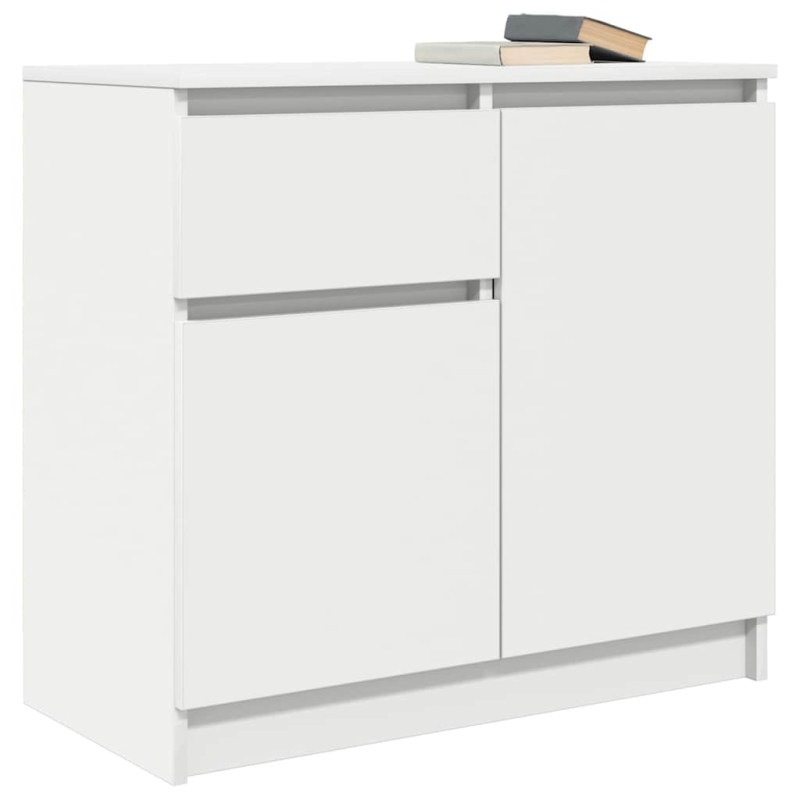 Sideboard mit Schublade Weiß 71x35x65 cm Holzwerkstoff