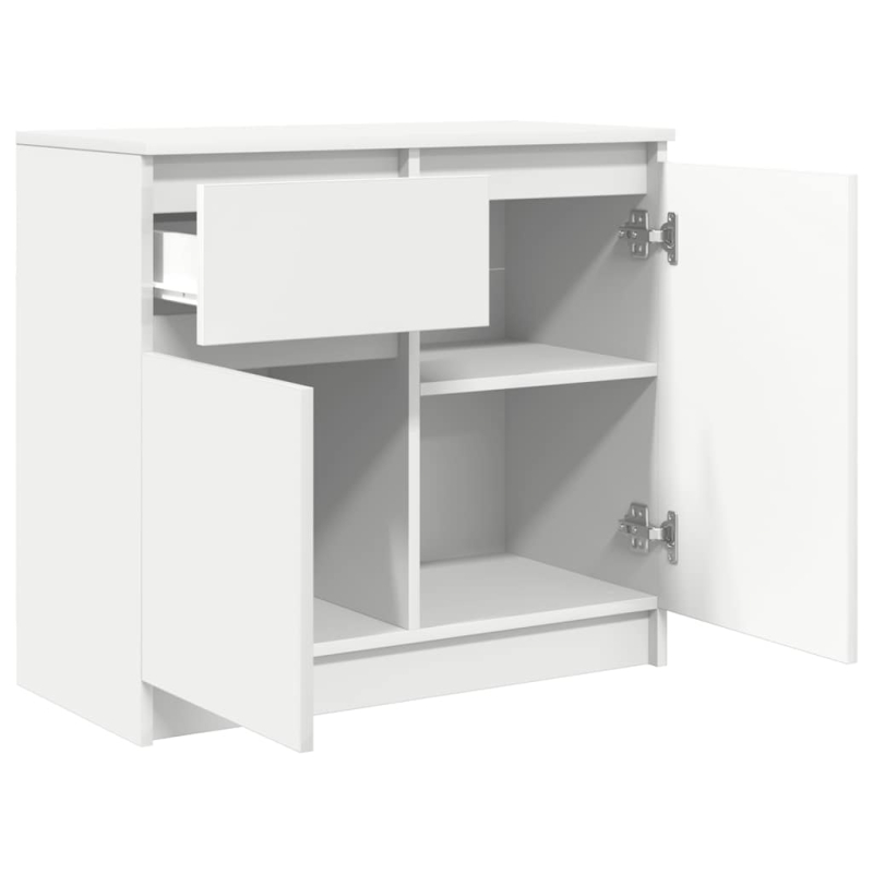 Sideboard mit Schublade Weiß 71x35x65 cm Holzwerkstoff