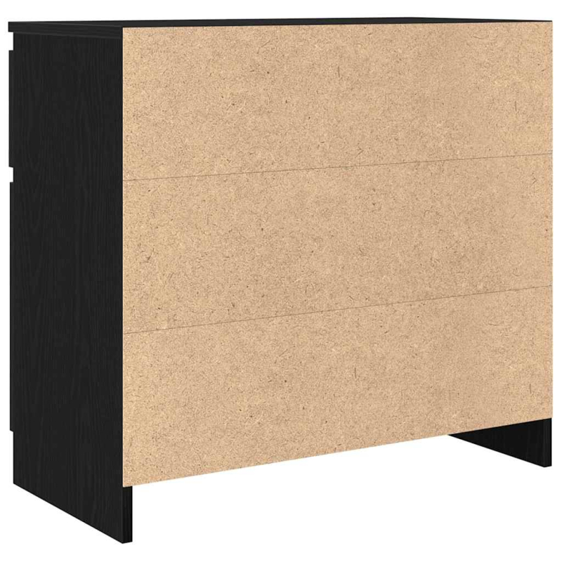 Sideboard mit Schublade Schwarz Eichen-Optik 71x35x65 cm