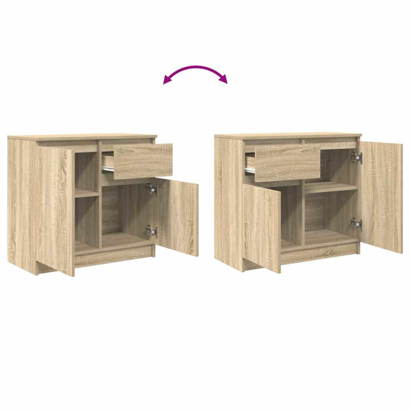 Sideboard mit Schublade Sonoma-Eiche 71x35x65 cm Holzwerkstoff