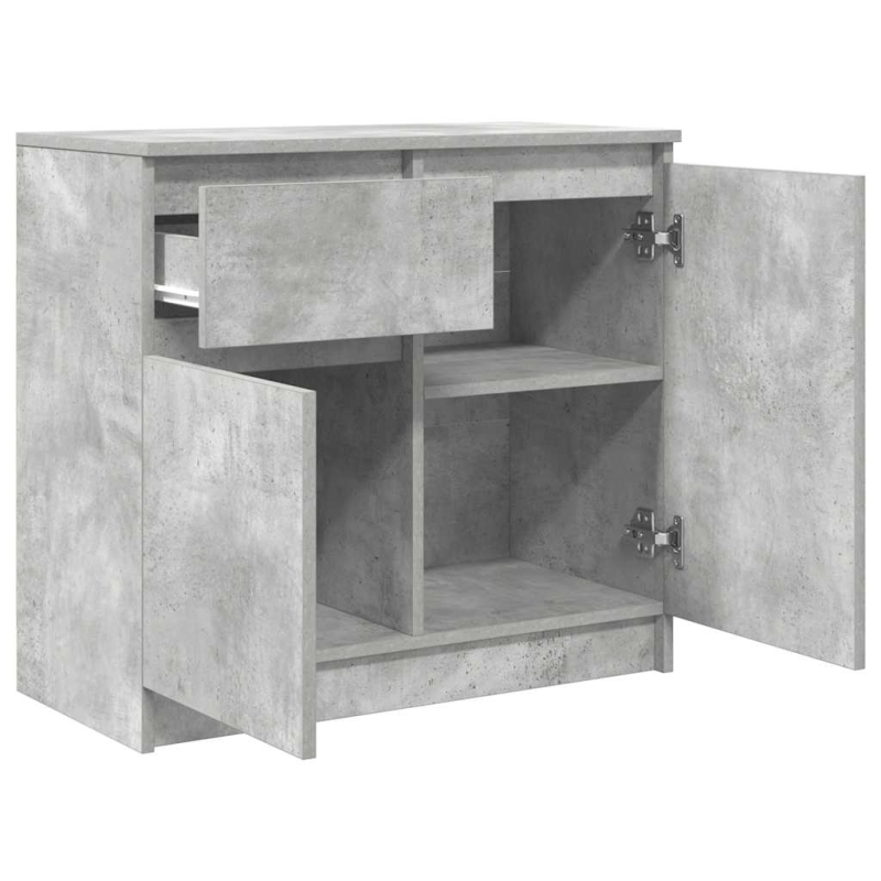 Sideboard mit Schublade Betongrau 71x35x65 cm Holzwerkstoff