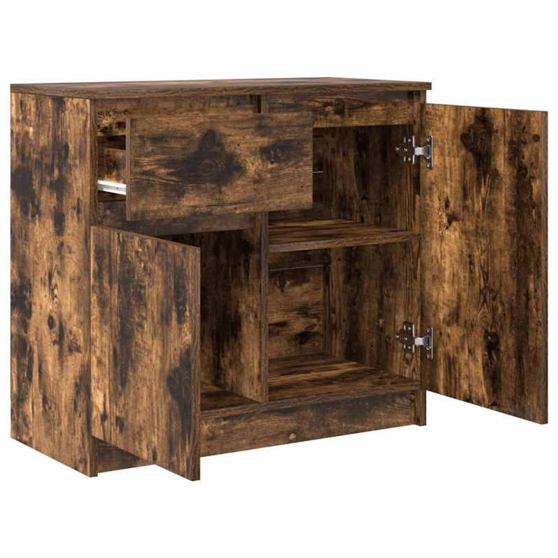 Sideboard mit Schublade Räuchereiche 71x35x65 cm Holzwerkstoff