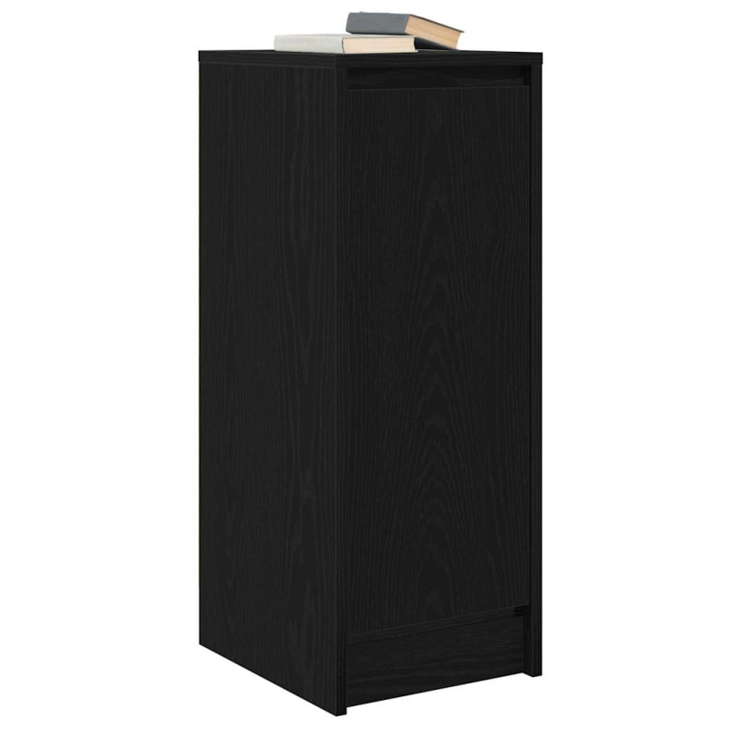 Sideboard Schwarz Eichen-Optik 29,5x34x76 cm Holzwerkstoff
