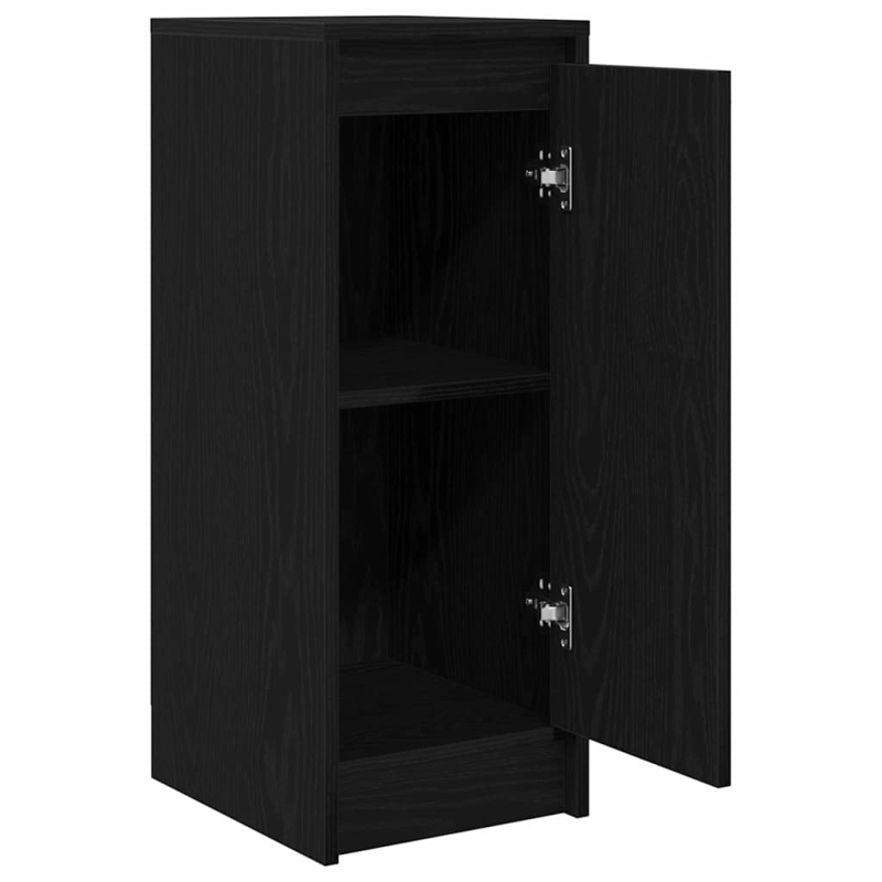 Sideboard Schwarz Eichen-Optik 29,5x34x76 cm Holzwerkstoff