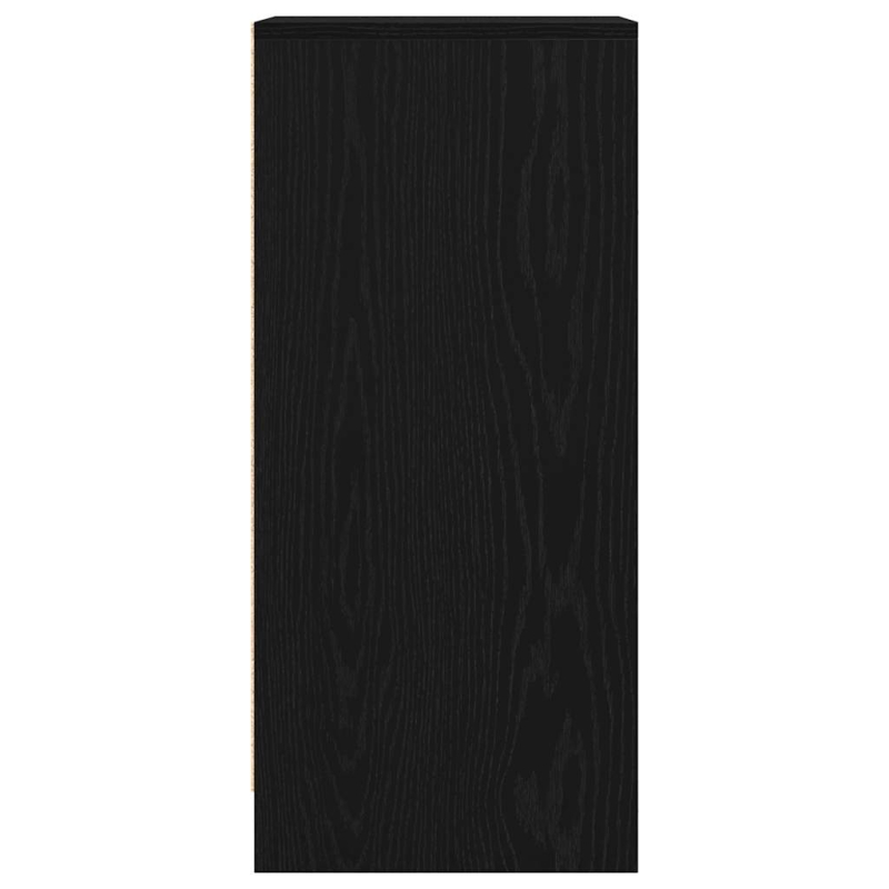 Sideboard Schwarz Eichen-Optik 29,5x34x76 cm Holzwerkstoff