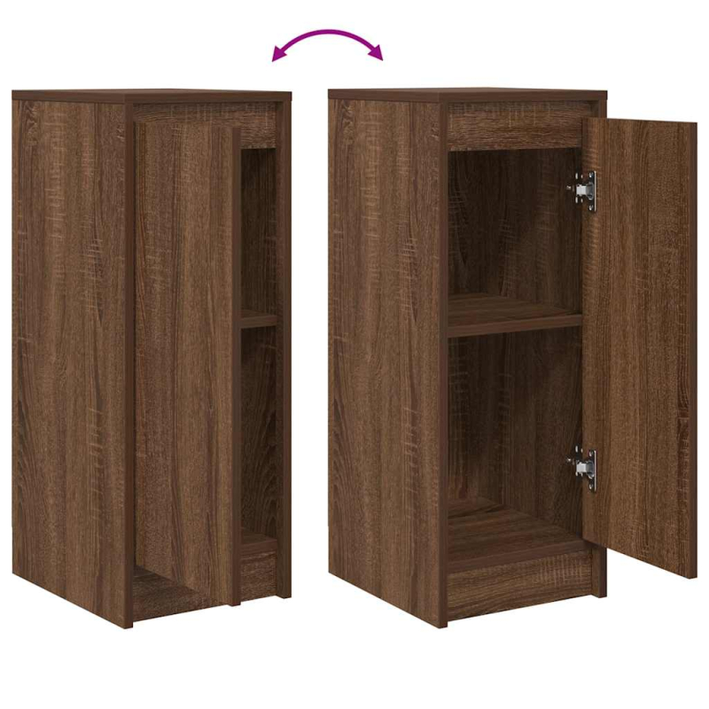 Sideboard Braun Eichen-Optik 29,5x34x76 cm Holzwerkstoff