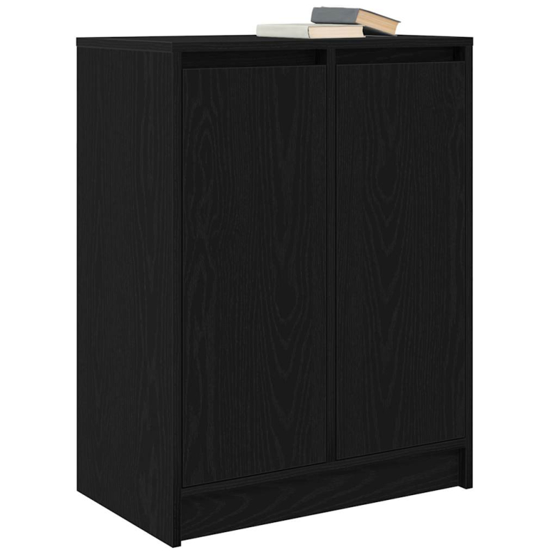 Sideboard Schwarz Eichen-Optik 57x34x76 cm Holzwerkstoff