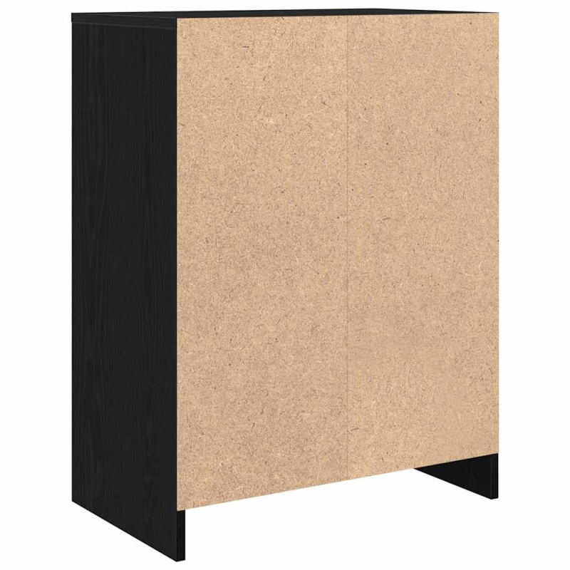Sideboard Schwarz Eichen-Optik 57x34x76 cm Holzwerkstoff