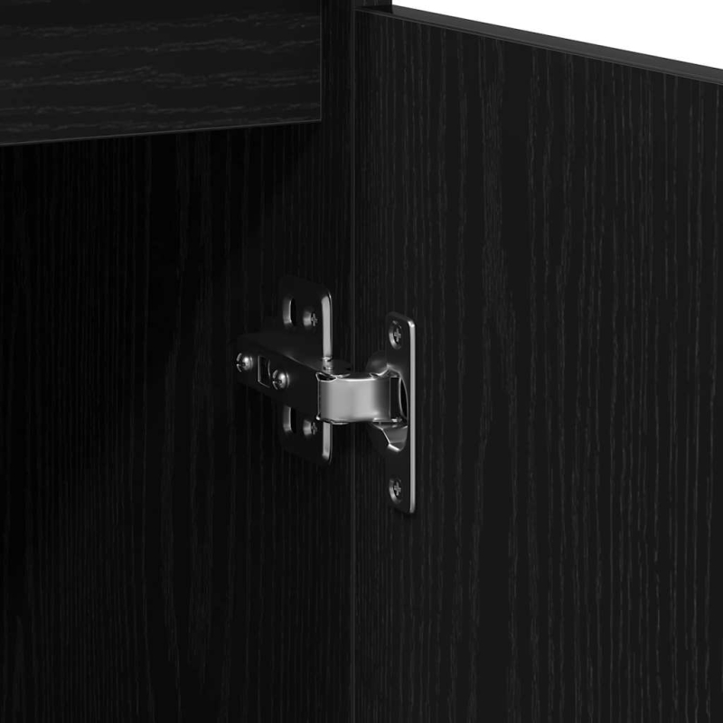 Sideboard Schwarz Eichen-Optik 57x34x76 cm Holzwerkstoff