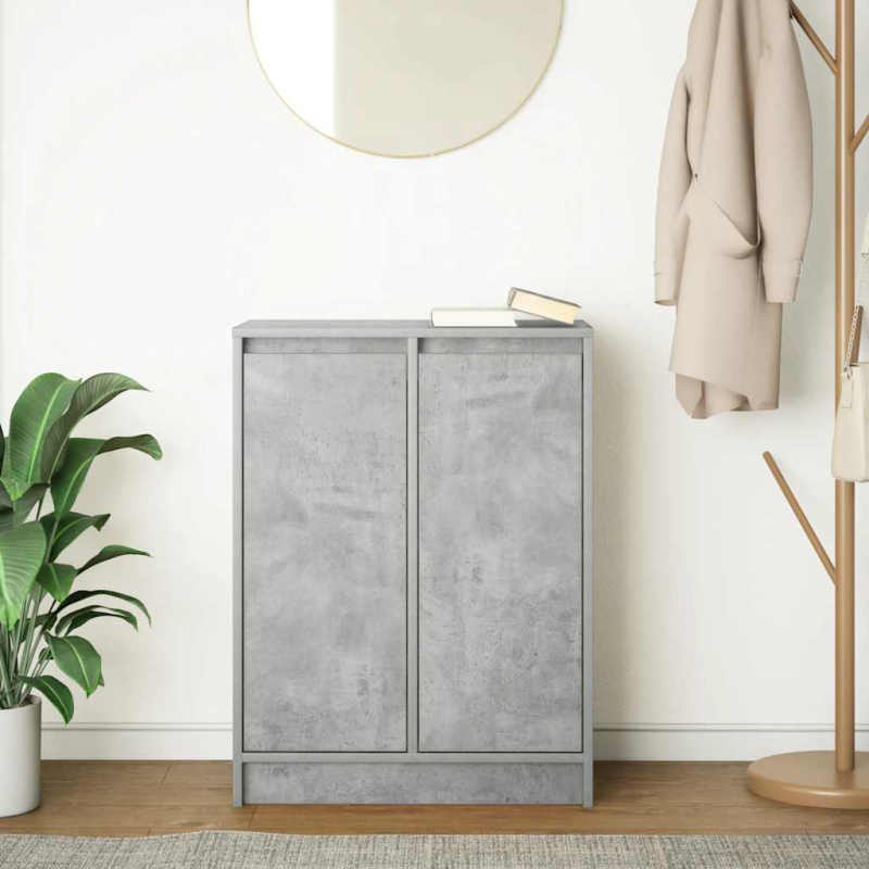 Sideboard Betongrau 57x34x76 cm Holzwerkstoff
