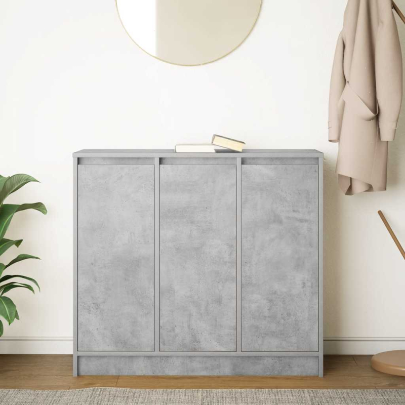 Sideboard Betongrau 85x34x76 cm Holzwerkstoff
