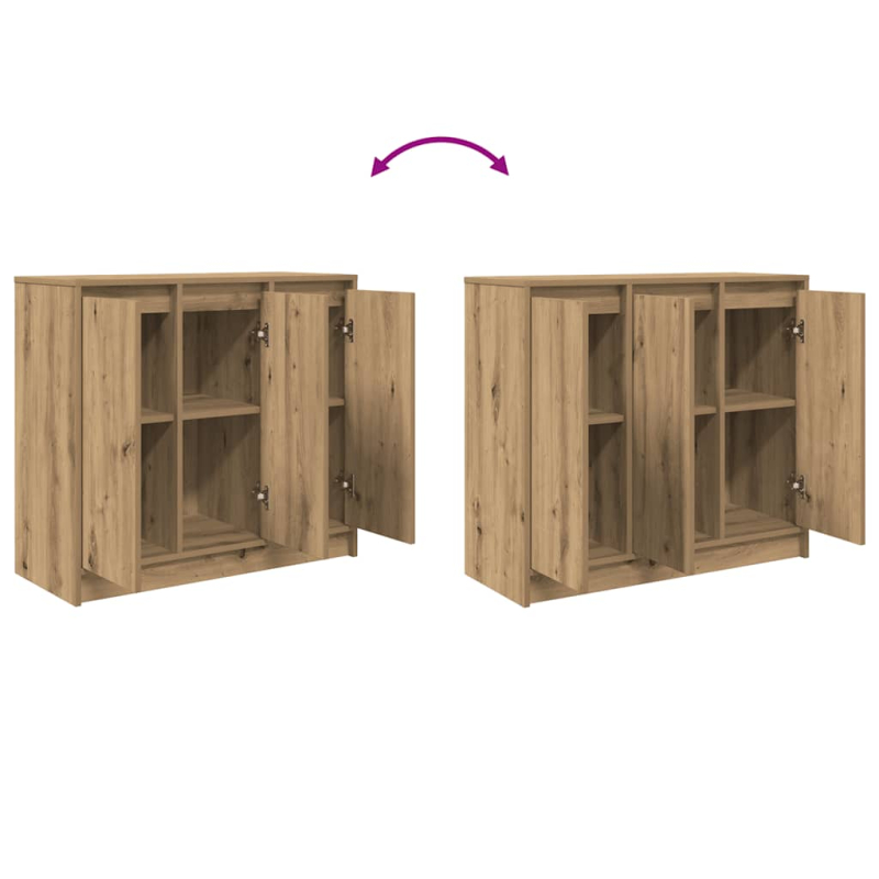 Sideboard Artisan-Eiche 85x34x76 cm Holzwerkstoff