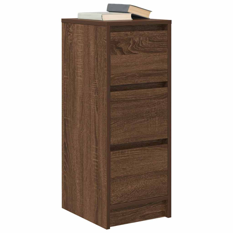 Sideboard Braun Eichen-Optik 29,5x34x76 cm Holzwerkstoff