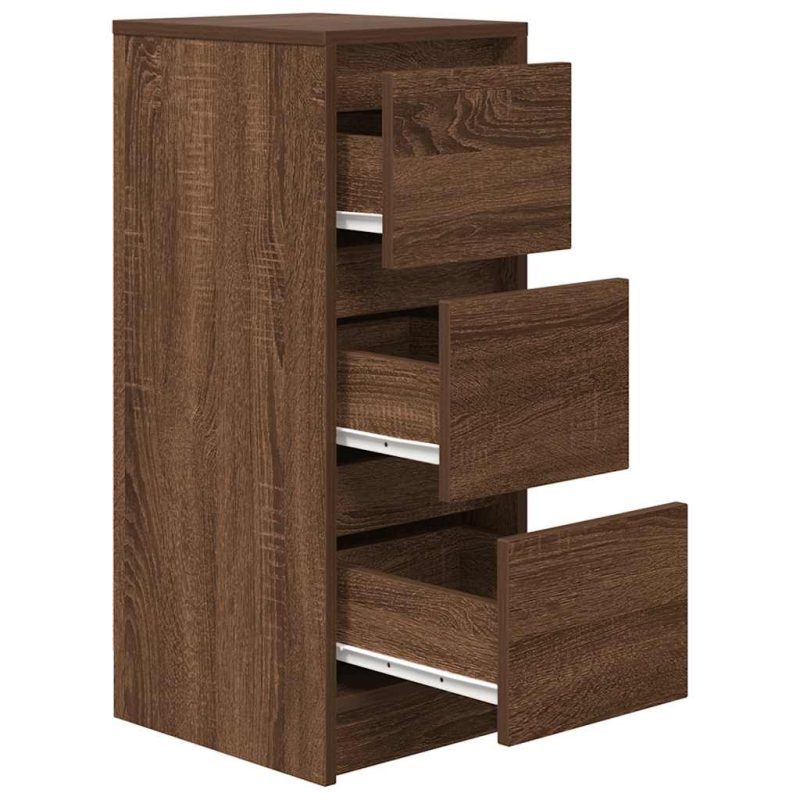Sideboard Braun Eichen-Optik 29,5x34x76 cm Holzwerkstoff