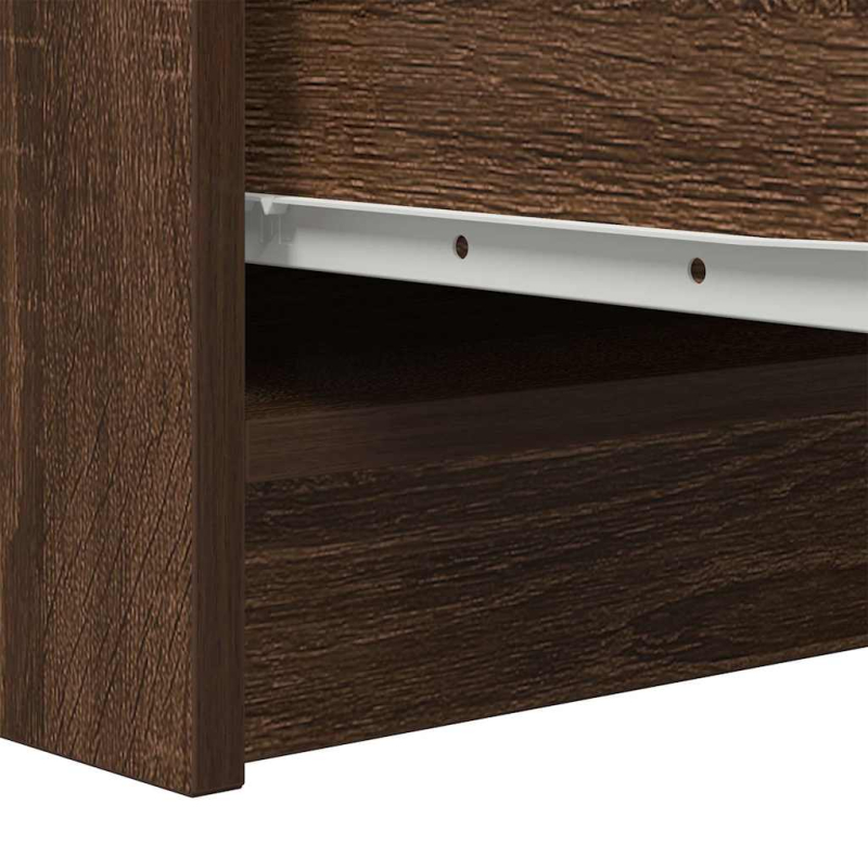 Sideboard Braun Eichen-Optik 29,5x34x76 cm Holzwerkstoff