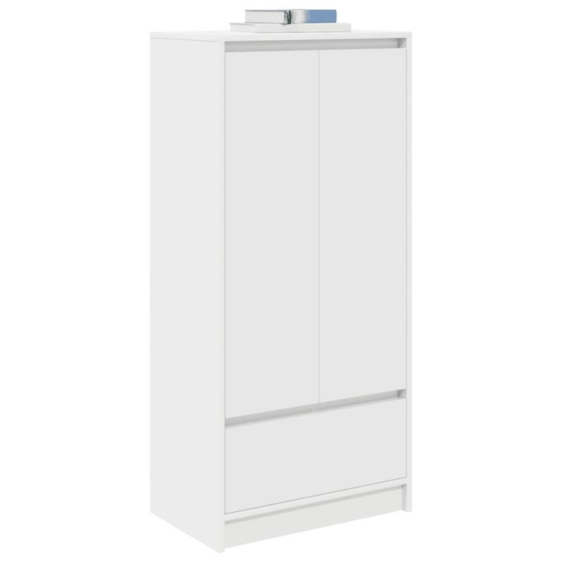 Schrank mit Schublade Weiß 55,5x34x119,5 cm Holzwerkstoff