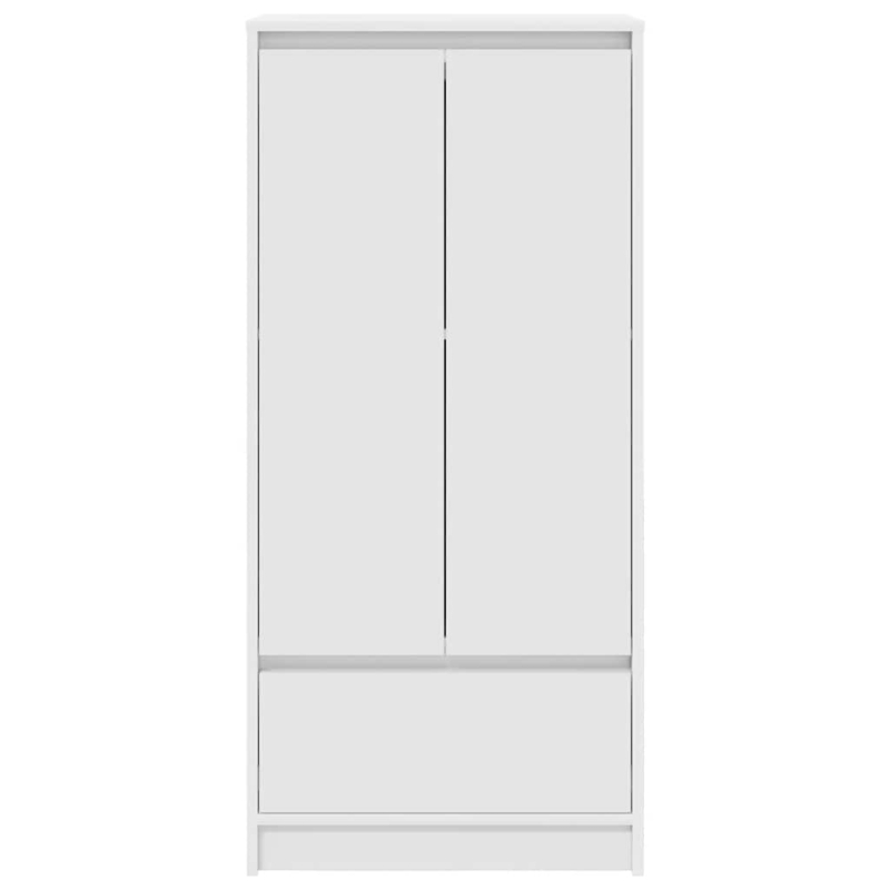 Schrank mit Schublade Weiß 55,5x34x119,5 cm Holzwerkstoff