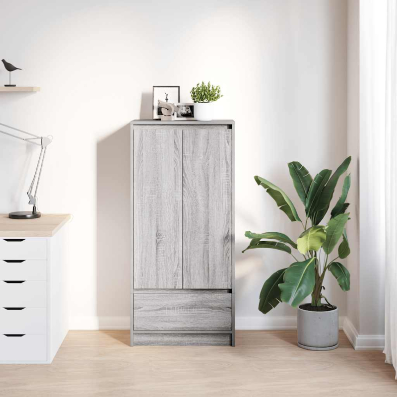 Schrank mit Schublade Grau Sonoma 55,5x34x119,5cm Holzwerkstoff