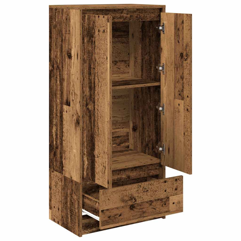 Schrank mit Schublade Altholz-Optik 55,5x34x119,5 cm