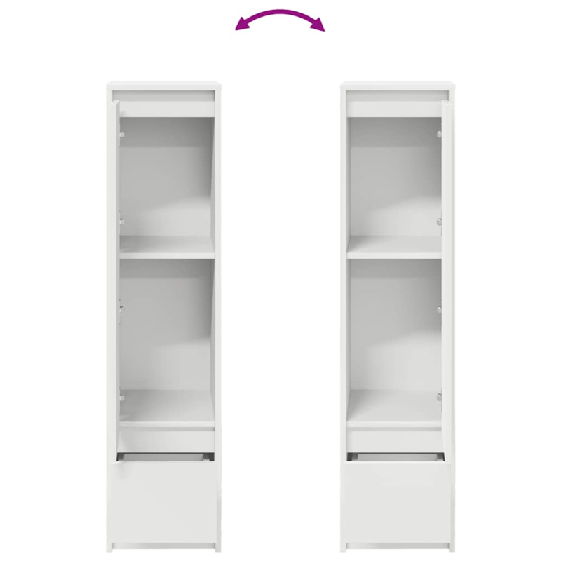 Highboard Weiß 29,5x34x119,5 cm Holzwerkstoff