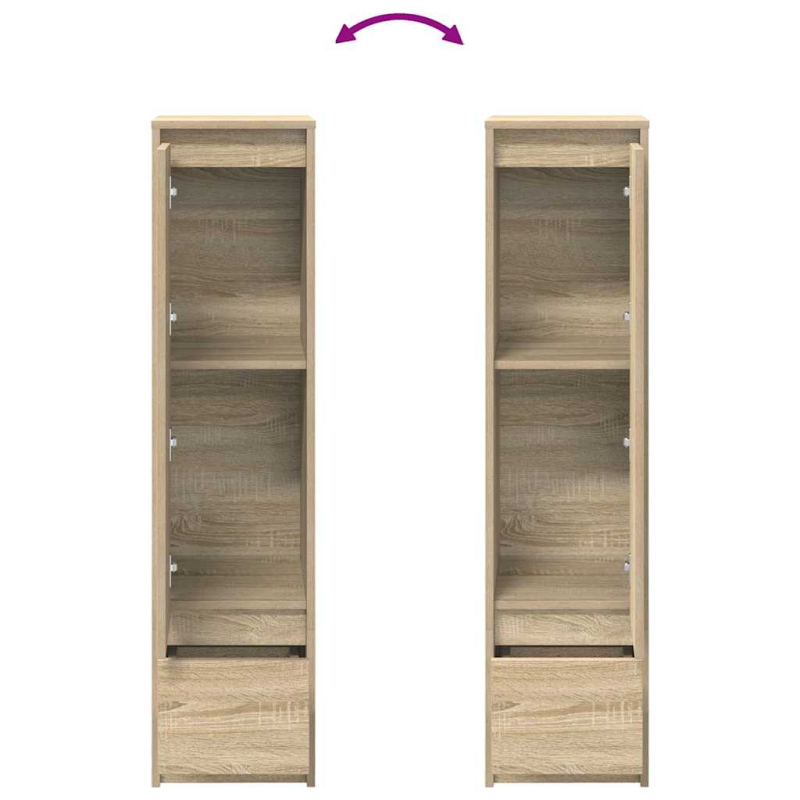 Highboard Sonoma-Eiche 29,5x34x119,5 cm Holzwerkstoff
