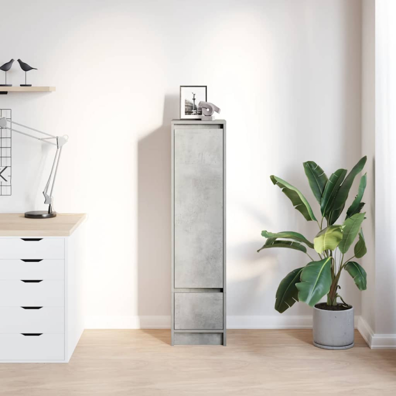 Highboard Betongrau 29,5x34x119,5 cm Holzwerkstoff