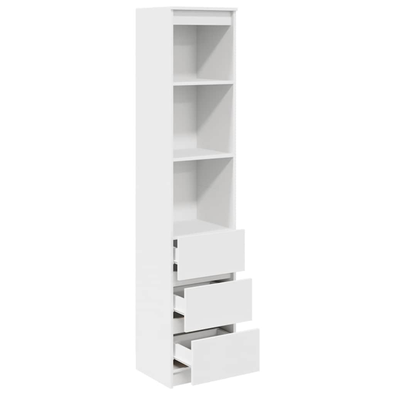 Highboard Weiß 37,5x35x180 cm Holzwerkstoff