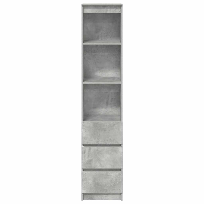 Highboard Betongrau 37,5x35x180 cm Holzwerkstoff