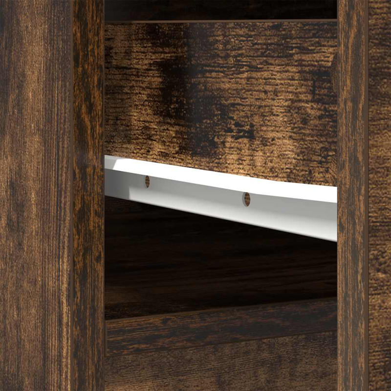 Highboard Räuchereiche 37,5x35x180 cm Holzwerkstoff