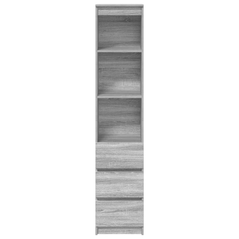 Highboard Grau Sonoma 37,5x35x180 cm Holzwerkstoff