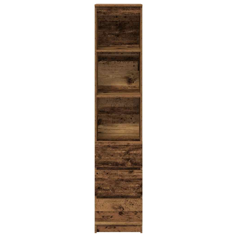Highboard Altholz-Optik 37,5x35x180 cm Holzwerkstoff