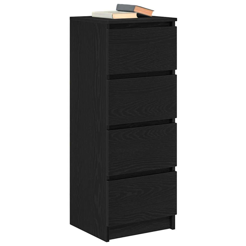 Sideboard Schwarz Eichen-Optik 37,5x35x99 cm Holzwerkstoff