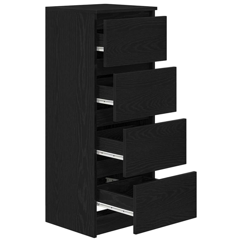 Sideboard Schwarz Eichen-Optik 37,5x35x99 cm Holzwerkstoff