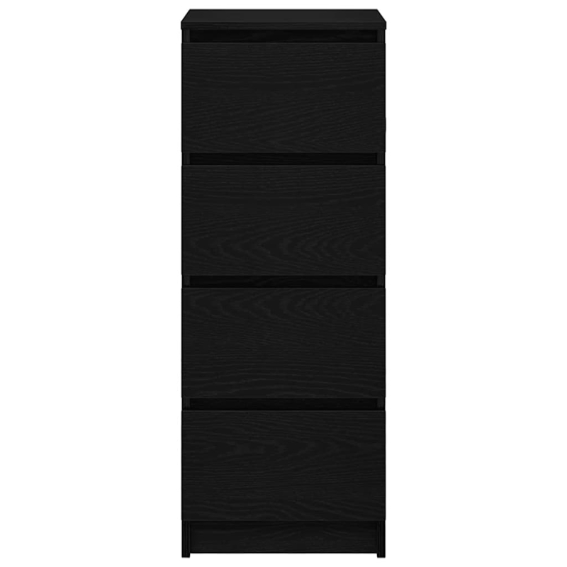 Sideboard Schwarz Eichen-Optik 37,5x35x99 cm Holzwerkstoff