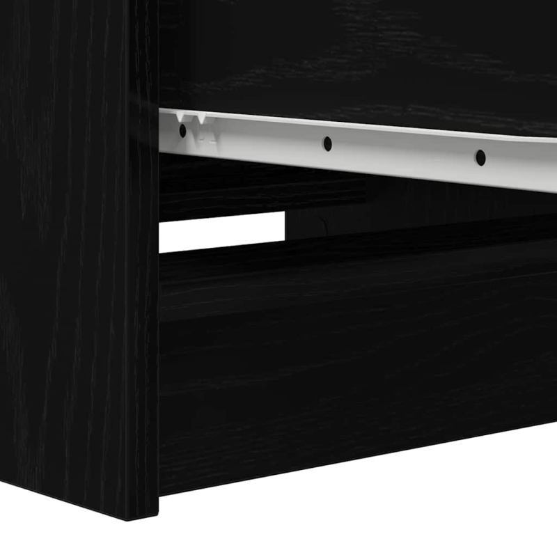 Sideboard Schwarz Eichen-Optik 37,5x35x99 cm Holzwerkstoff