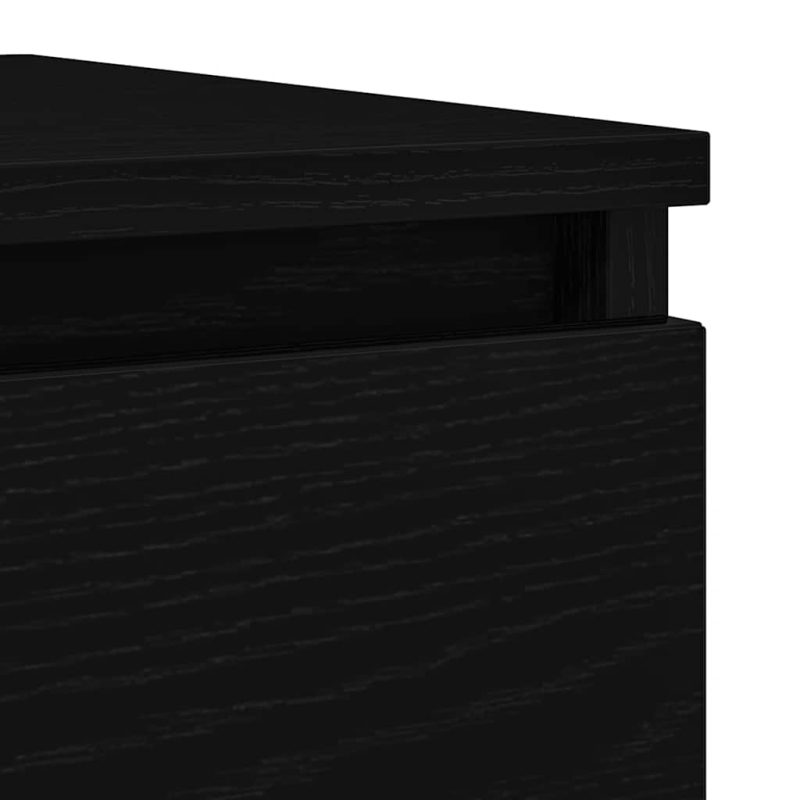 Sideboard Schwarz Eichen-Optik 37,5x35x99 cm Holzwerkstoff