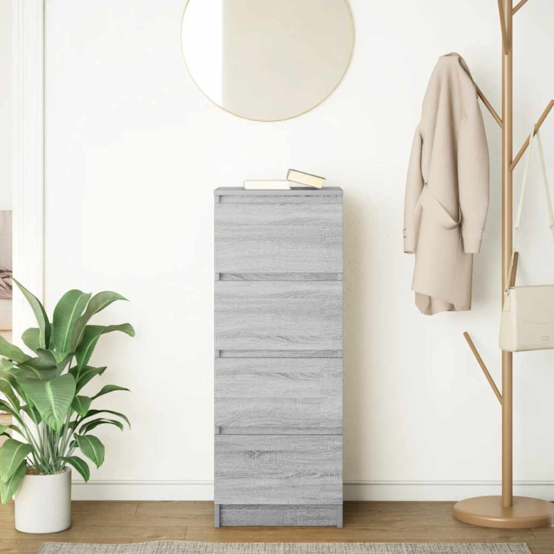 Sideboard Grau Sonoma 37,5x35x99 cm Holzwerkstoff