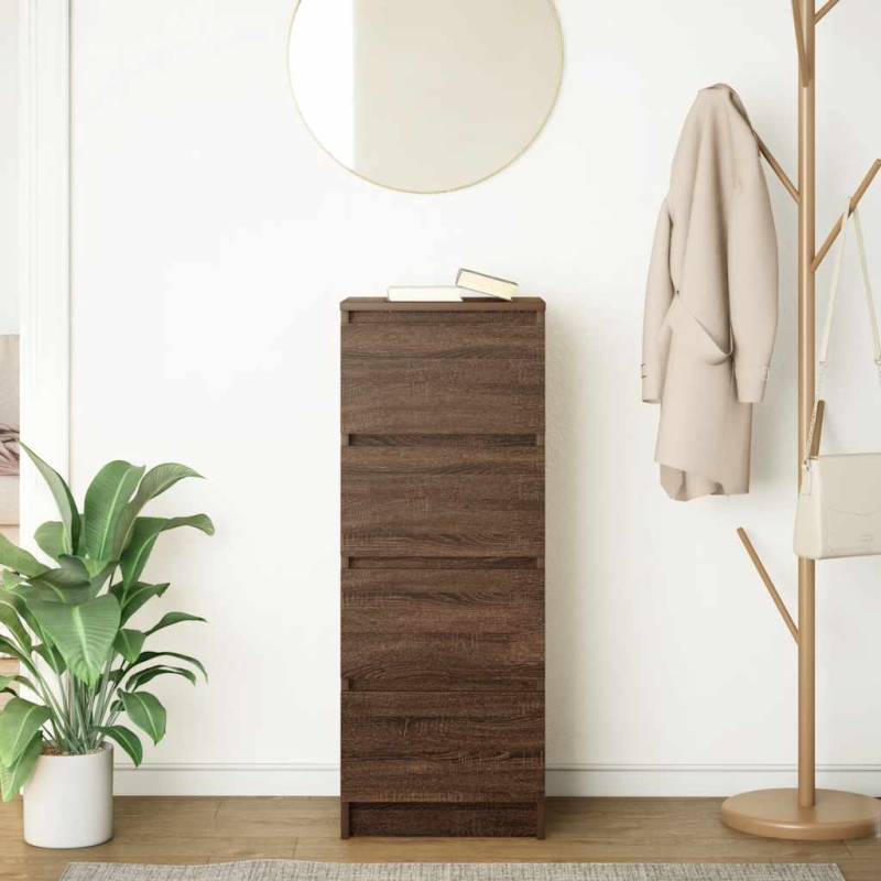Sideboard Braun Eichen-Optik 37,5x35x99 cm Holzwerkstoff