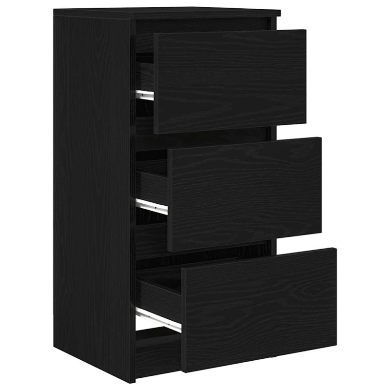 Sideboard Schwarz Eichen-Optik 37,5x35x76 cm Holzwerkstoff