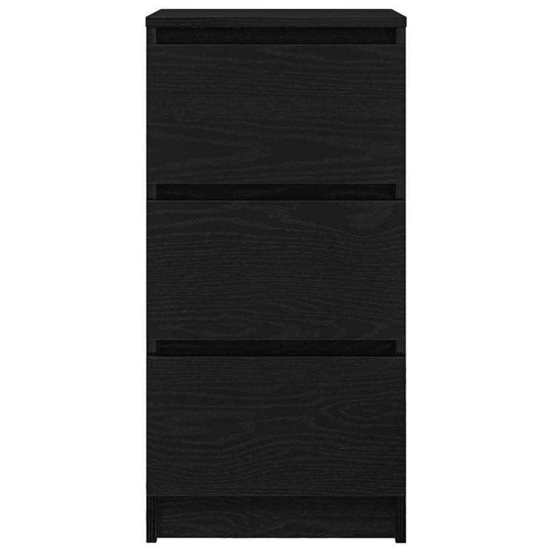 Sideboard Schwarz Eichen-Optik 37,5x35x76 cm Holzwerkstoff